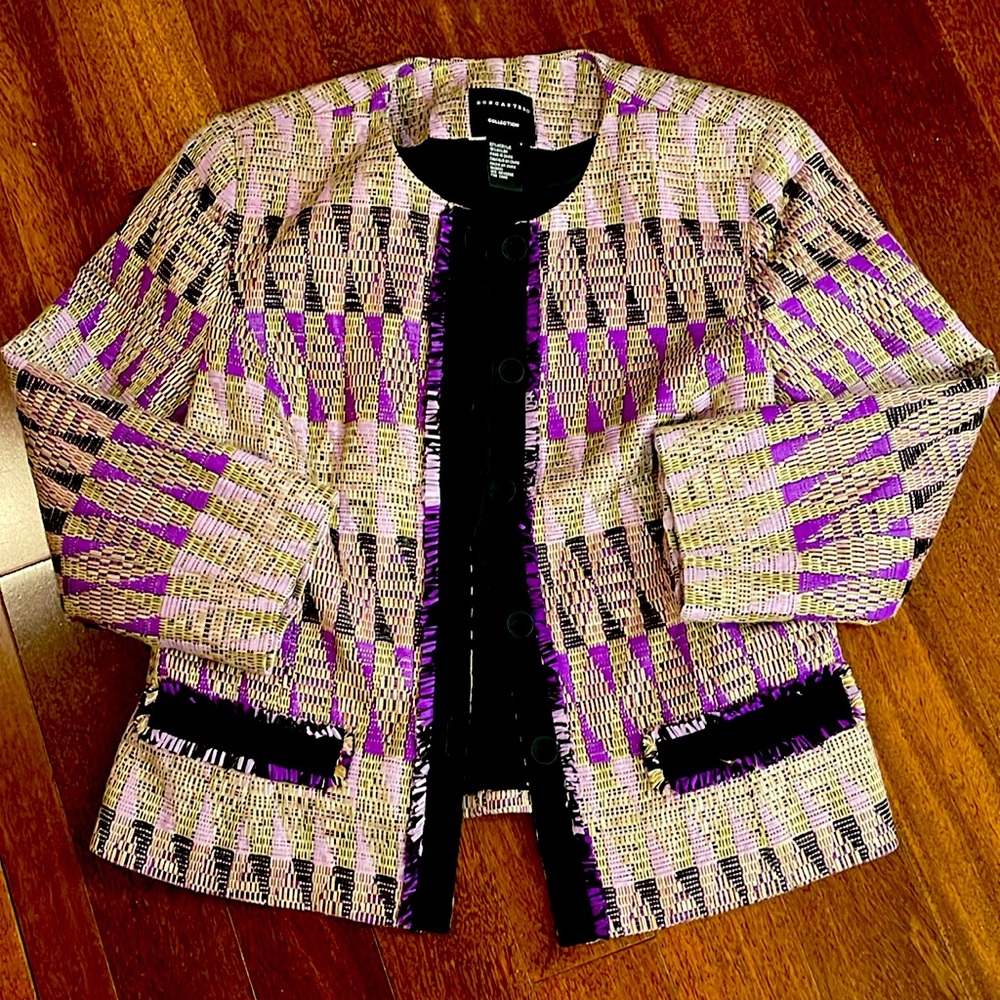 Doncaster jacket - size 8 - purple/gray/black